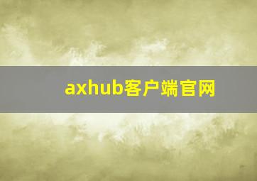 axhub客户端官网